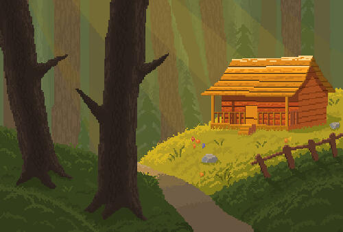 Cabin in woods